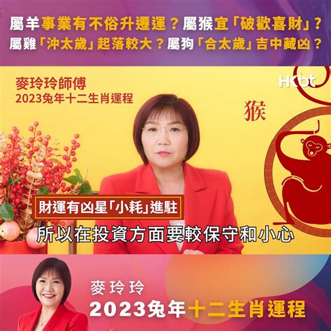 麥玲玲2023|屬羊、猴、雞、狗2023年麥玲玲運程｜屬猴易破財、 